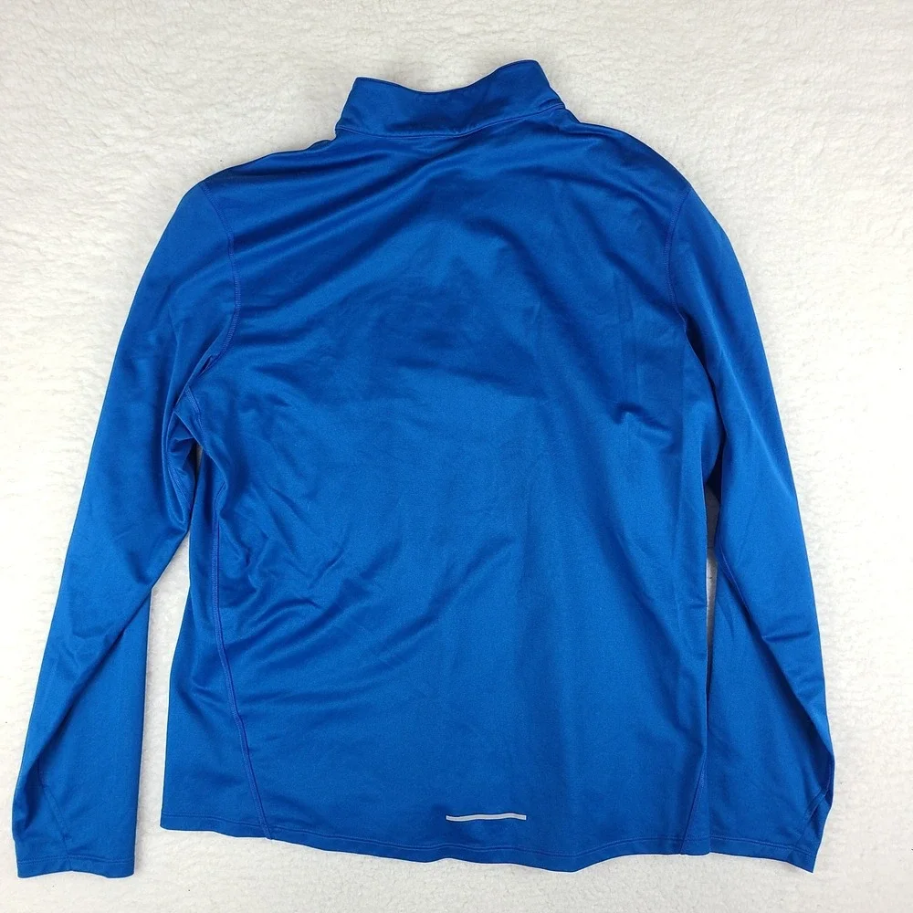 Nike Running Sweater Mens XL Blue Dri Fit Trainer Performance Tech Golf‎ *